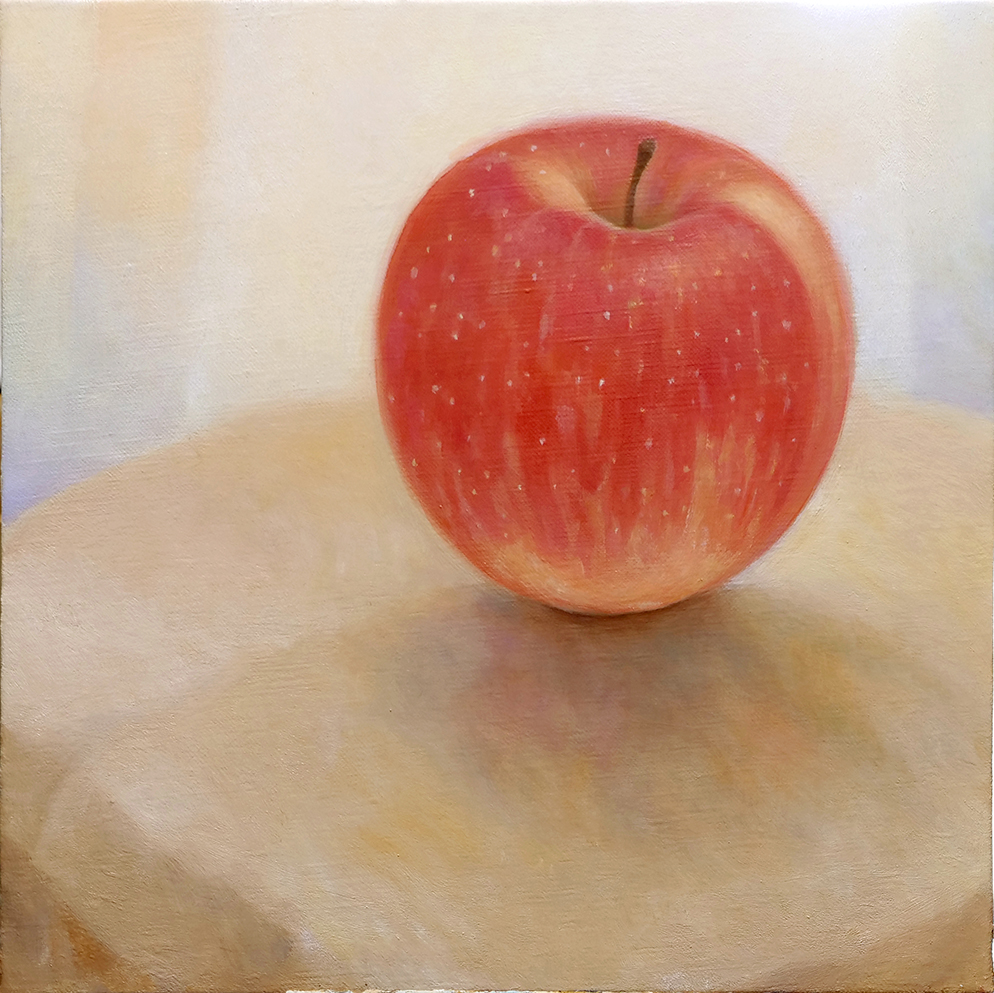 りんごの油絵の描き方完成
