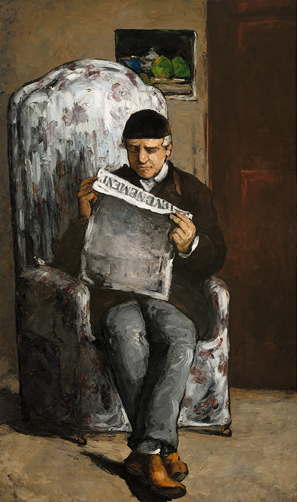 「レヴェヌマン」紙を読む画家の父 セザンヌ