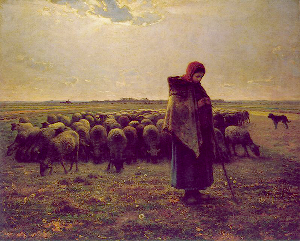 ジャン・フランソワ・ミレー『羊飼いの少女』
