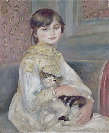 ピエール＝オーギュスト・ルノワール『猫を抱く少女（ジュリー・マネの肖像）』
