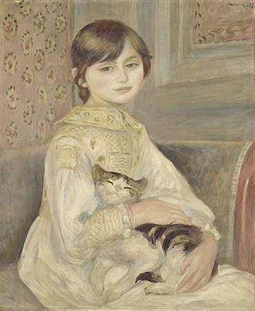 ピエール＝オーギュスト・ルノワール『猫を抱く女性』