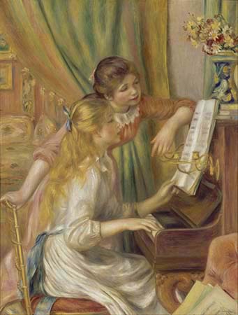ピエール＝オーギュスト・ルノワール『ピアノの前の少女たち』