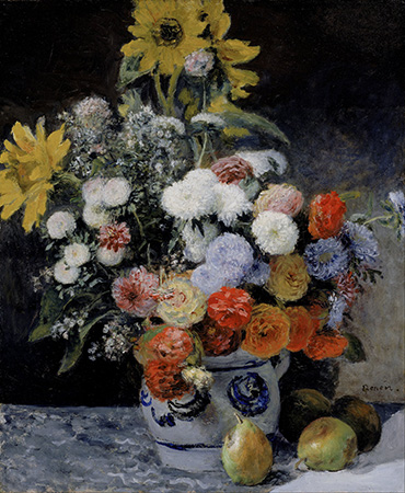 ピエール＝オーギュスト・ルノワール『陶器といろいろな花』
