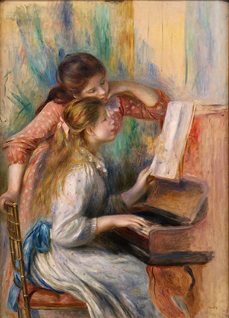 ピエール＝オーギュスト・ルノワール『 ピアノを弾く少女たち』
