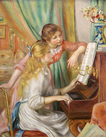 ピエール＝オーギュスト・ルノワール『 ピアノを弾く少女たち』