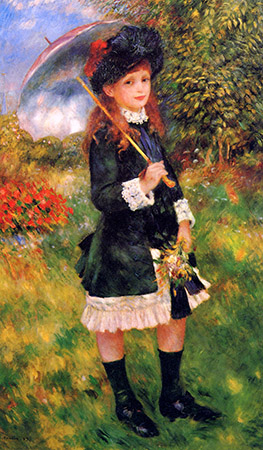 ピエール＝オーギュスト・ルノワール『傘をもつ少女』
