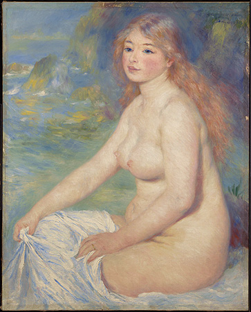 ピエール＝オーギュスト・ルノワール『水浴する金髪の少女』