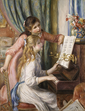 ピエール＝オーギュスト・ルノワール『 ピアノを弾く少女たち』