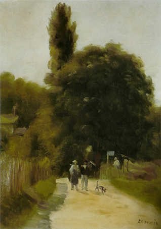 ピエール＝オーギュスト・ルノワール『二人の散歩人のいる風景』
