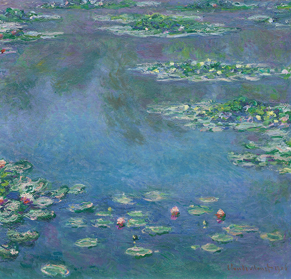 クロード・モネ『睡蓮』
1906年,油彩,カンヴァス, 89.9 × 94.1cm,シカゴ美術館