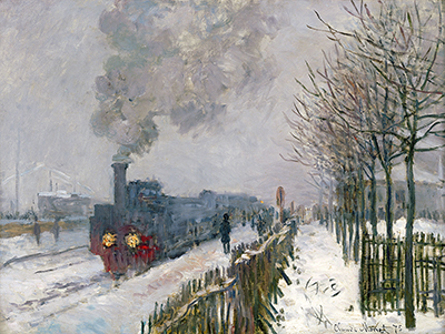 クロード・モネ『雪の中の列車』