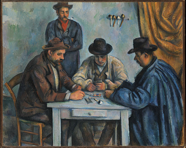 ポール・セザンヌ 『カード遊びをする人々』
1890-92年,メトロポリタン美術館