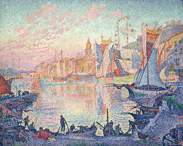 ポール・シニャック『サン＝トロペの港』1901-02年,国立西洋美術館