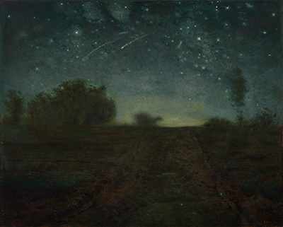 ジャン=フランソワ・ミレー『星の夜』1850-65年,イエール大学美術館