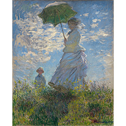 『散歩、日傘をさす女性』